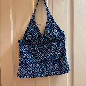 Geometric Blue and Black Women's Bag